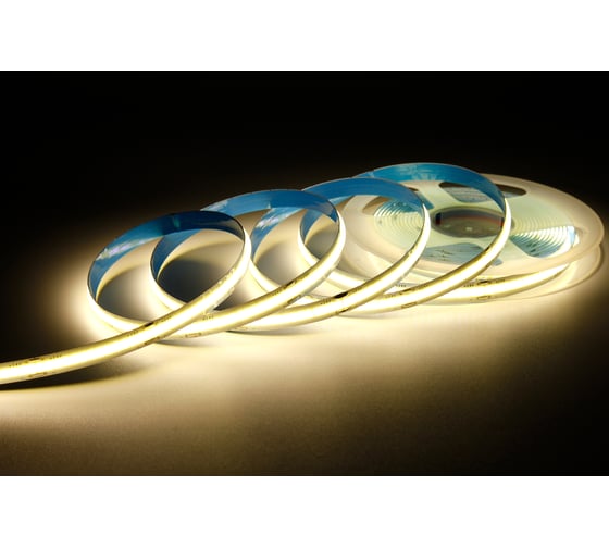 Изображение товара Общее освещение светодиодной лентой Apeyron 2м, 24В, 14Вт/м, COB, 512д/м, IP20, 1200Лм/м, 3000К. / 195ОО