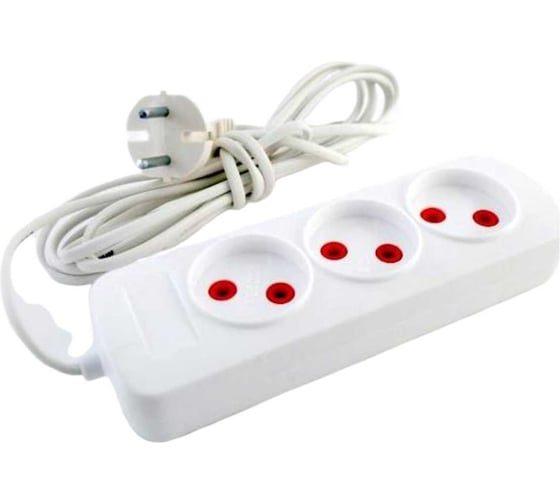 Изображение товара Электрический удлинитель Веллконт У10-447 (ШВВП) 3 входа, 3 метра, в индивидуальной упаковке 48982