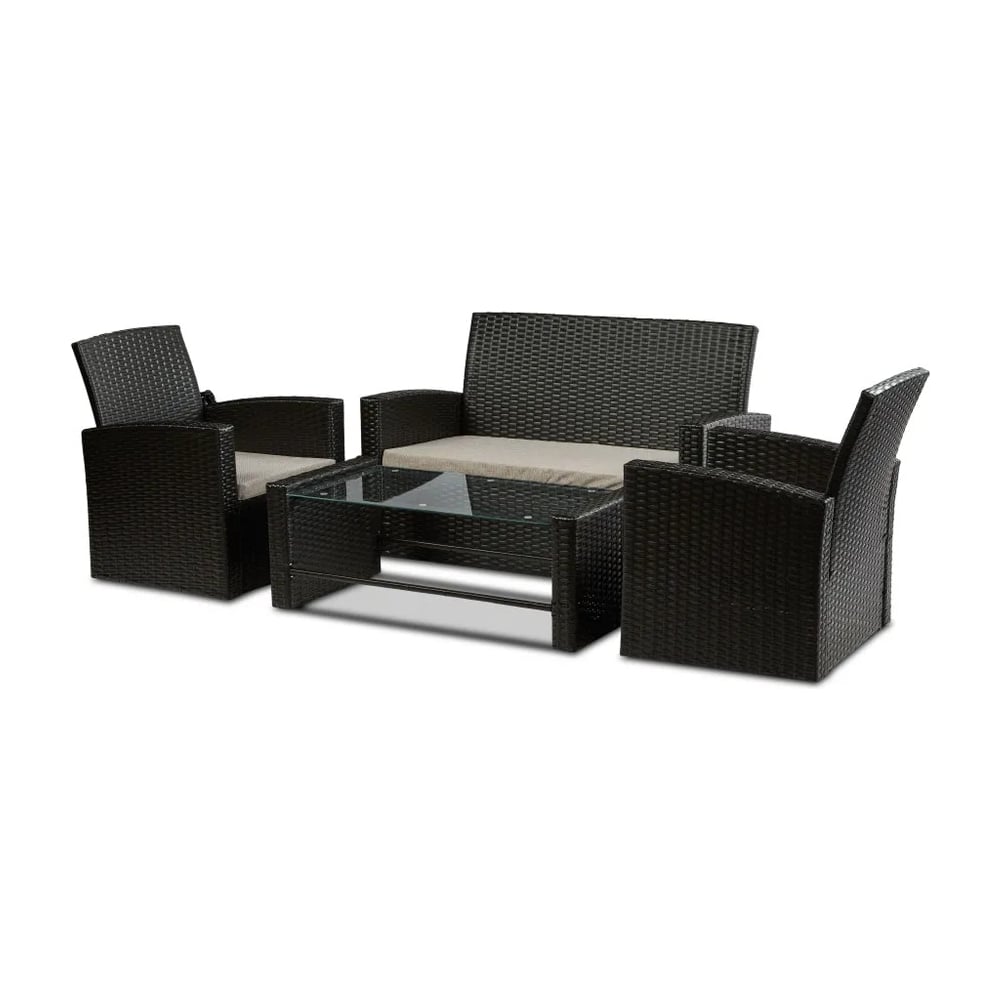 Изображение товара Комплект садовой мебели из искусственного ротанга Divan24 Кипр - стол, диван и кресла