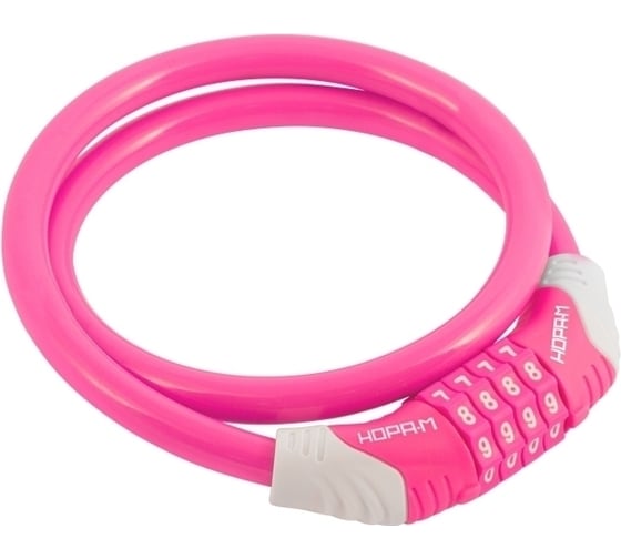 Изображение товара Велосипедный замок НОРА-М №31 размер - ф 10 х 650 мм, розовый 18306