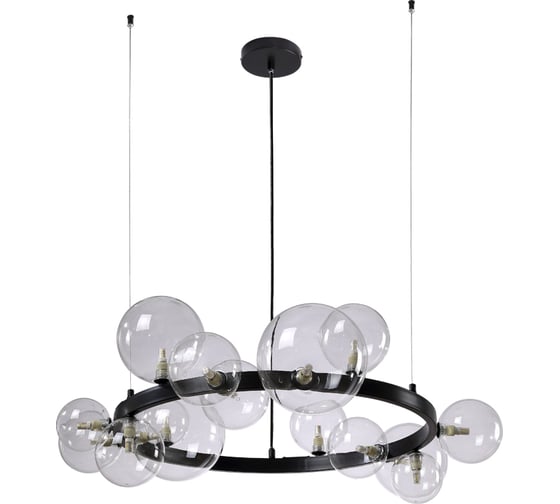 Изображение товара Подвесная люстра Crystal lux AGATA SP15 V2 BLACK/TRANSPARENTE