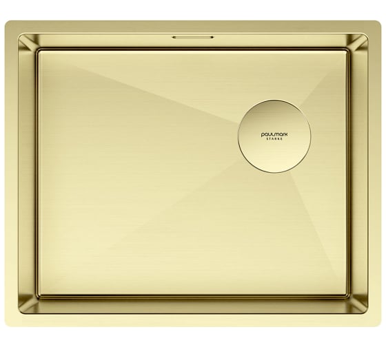 Изображение товара Мойка Paulmark NEXT-SKEW 54 UNI, светлое золото, 540x440мм, 1.2 мм, нержавеющая сталь PM885444-LG