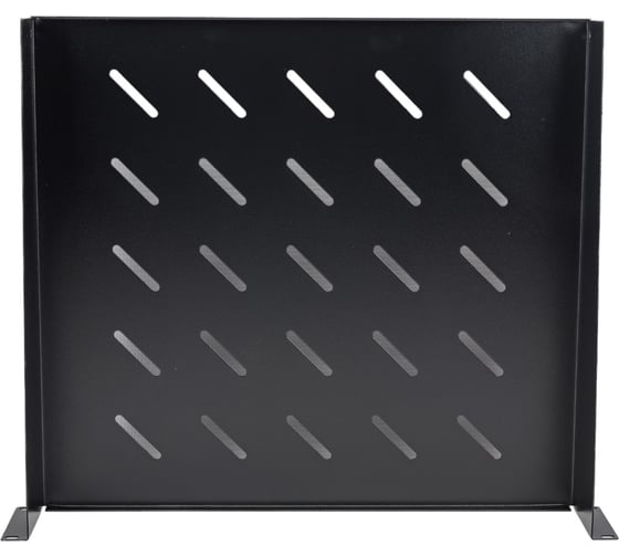Изображение товара Полка Cabeus перфорированная, консольная, 2U, глубина 400 мм, SH-J017-2U-400-BK