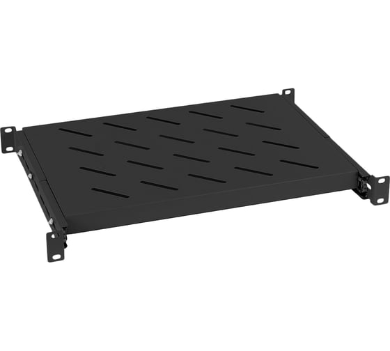 Изображение товара Полка Cabeus выдвижная, для шкафов и стоек глубиной 600 мм, JE05-600-BK