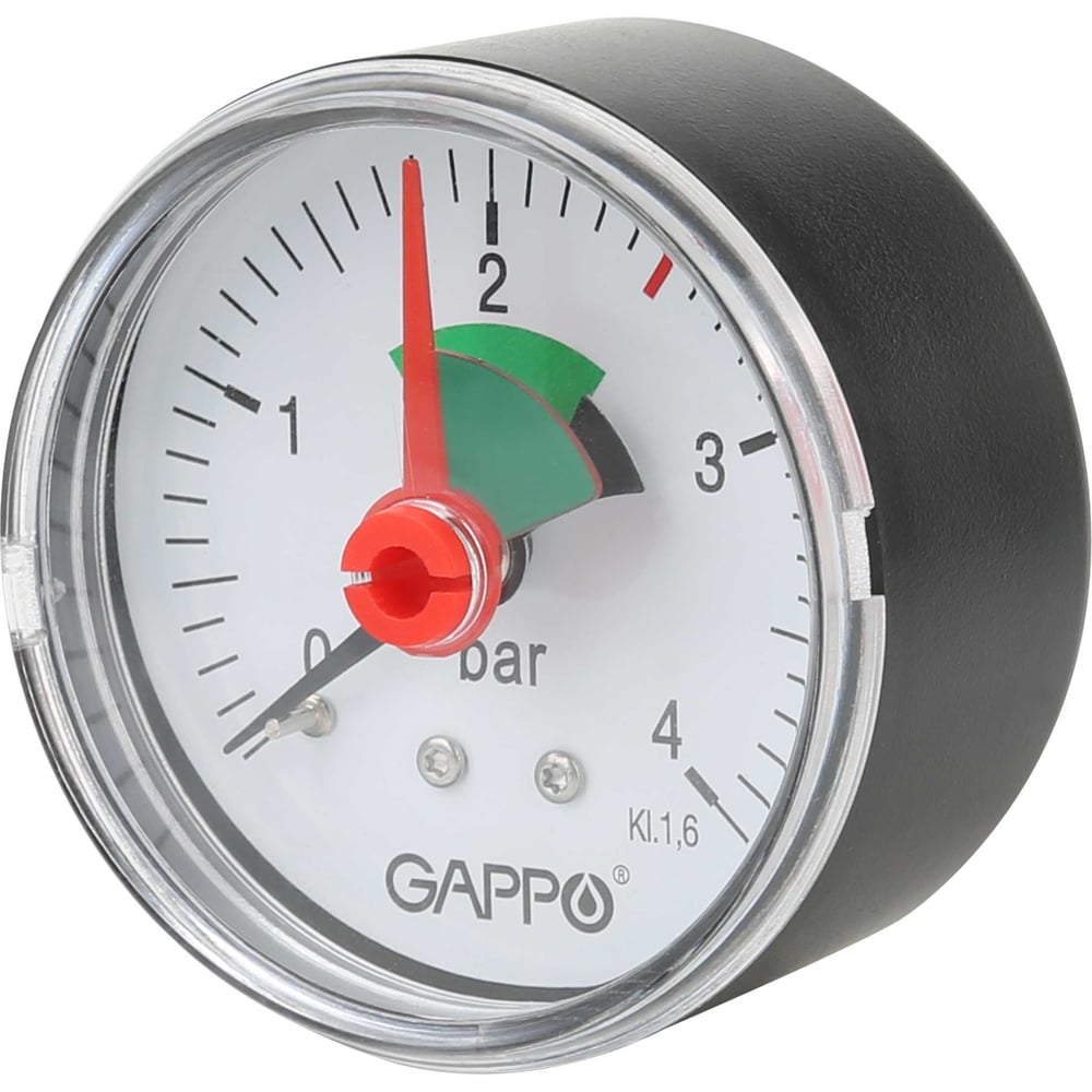Изображение товара Манометр аксиальный Gappo 1/4" 4 бара для систем давления