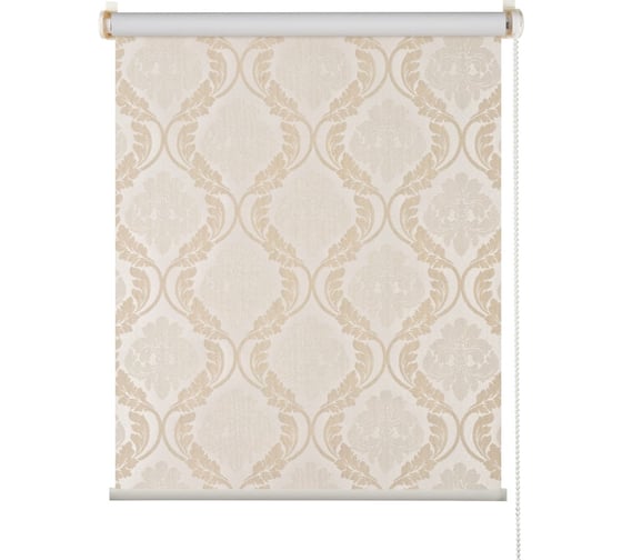 Изображение товара Рулонная штора ПраймДекор Дамаск blackout миниролло бежевый 37х170 см 23037002
