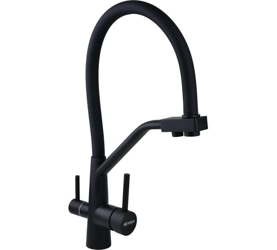 Изображение товара Сместитель с отдельным краном питьевой воды Гейзер Ниагара, черный 25761