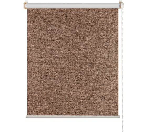 Изображение товара Миниролло ПраймДекор blackout рогожка меланж коричневая, 52х170 см 8052093
