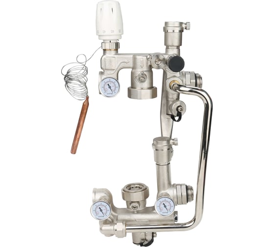 Изображение товара Насосно-смесительный узел для высоко и низкотем пературных контуров Gappo, без насоса, 1", 20-60 С G1490