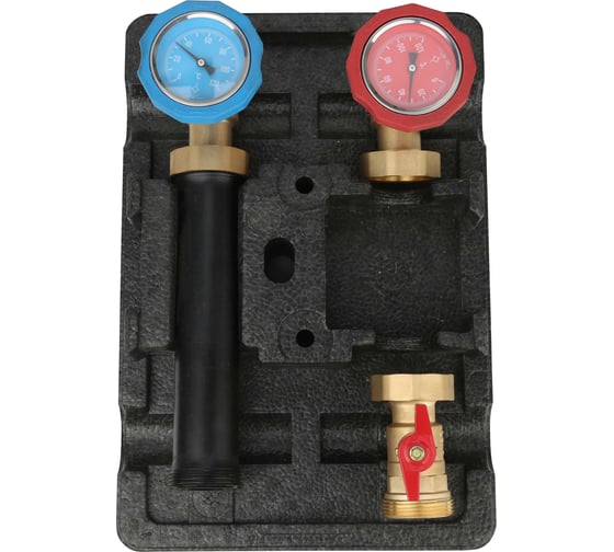 Изображение товара Насосная группа с прямым контуром Gappo без насоса, в теплоизоляции, 1" G1480