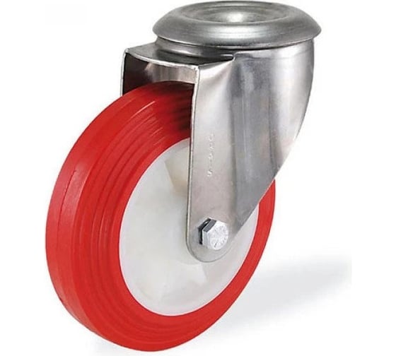 Изображение товара Поворотная колесная опора из нержавеющей стали под болт KAMA, 80 мм, K-S-3300-PUB-080