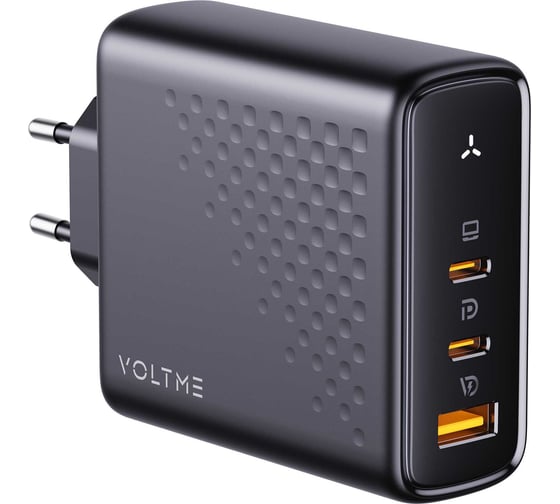 Изображение товара СЗУ VOLTME Revo 140CCA USB-C+USB-С+USB-A, GaN, 140W, PD3.1, QC5, черный V1152