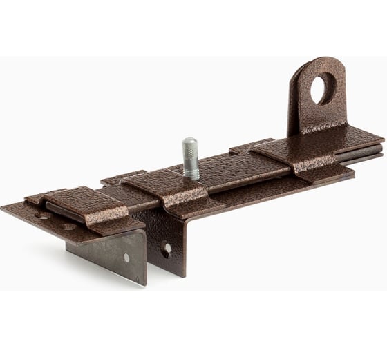 Изображение товара Засов накладной Дверной страж с проушиной медь, с плоским ригелем г.С-Пб L-180 мм Д817