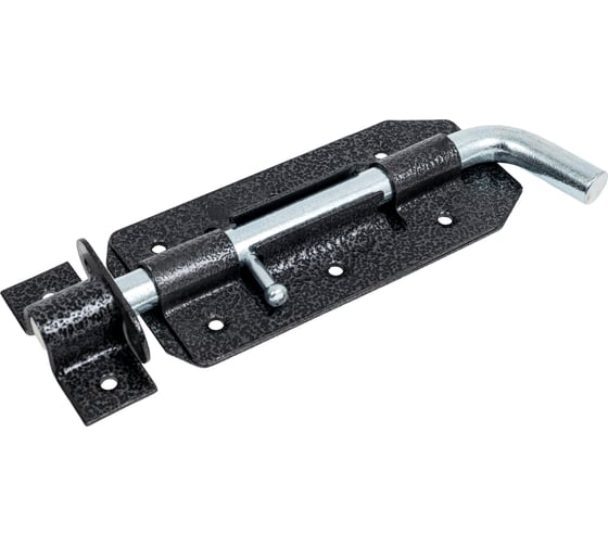 Изображение товара Засов накладной Дверной страж Гаражный серебро, с круглым ригелем г.С-Пб L-210 мм Д806