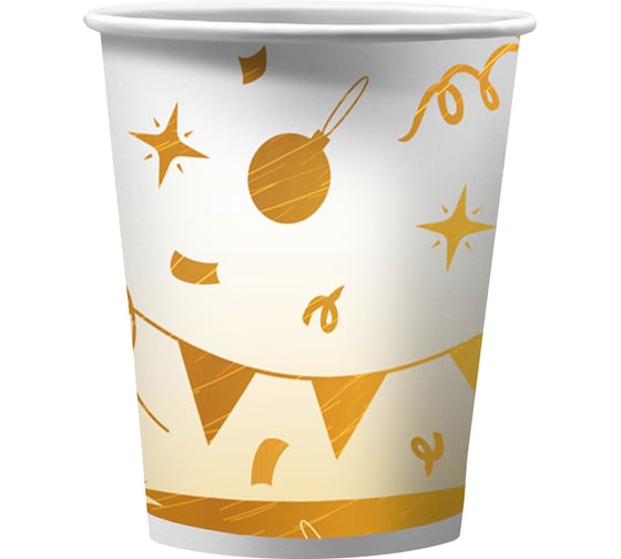 Изображение товара Набор бумажных стаканов ND Play Новогодние украшения, 6 шт, 250мл 313982