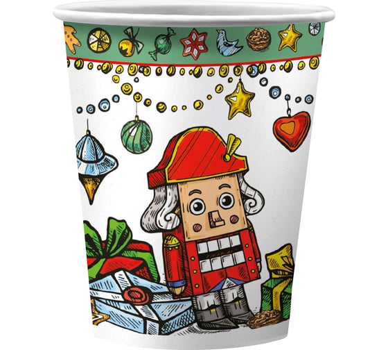 Изображение товара Набор бумажных стаканов ND Play Щелкунчик-1, 6 шт, 250мл 314029
