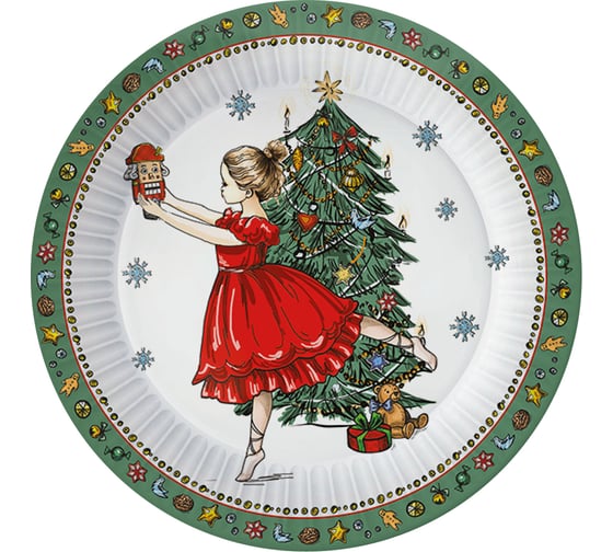 Изображение товара Набор бумажных тарелок ND Play Щелкунчик-1, 6шт, d=230мм 314045