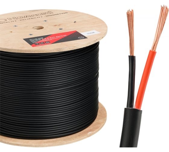 Изображение товара Акустический кабель для колонок Novacord 2x2.5 мм2, AWG 13, диаметр кабеля 8.0 мм, оболочка PVC, 400м Speaker 2x2,5 PVC 400
