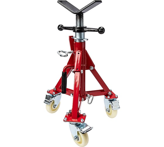 Изображение товара Низкая роликовая опора для труб 12 на складной треноге с колесиками без роликов Rotorica RT.1185170