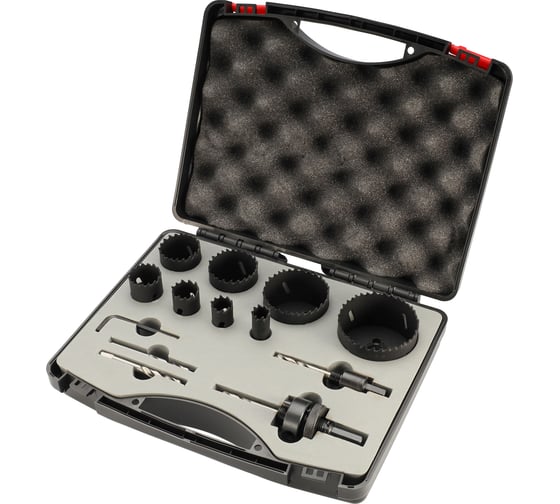 Изображение товара Набор коронок H-Tools Bi-metall 16-67мм HSSE-Co8 13 предметов 04403210