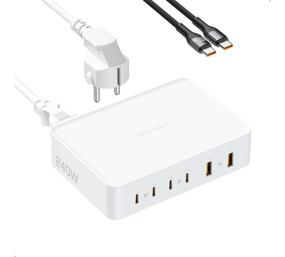 Изображение товара СЗУ VOLTME Revo 240W PD3.1 Desktop Charger 4C2A EU Белый V2251