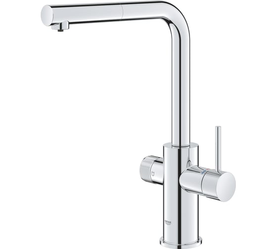 Изображение товара Смеситель для кухонной мойки Grohe Blue Pure Minta c вытяжным изливом, функцией фильтрации, без фильтра в комплекте, хром 30590000