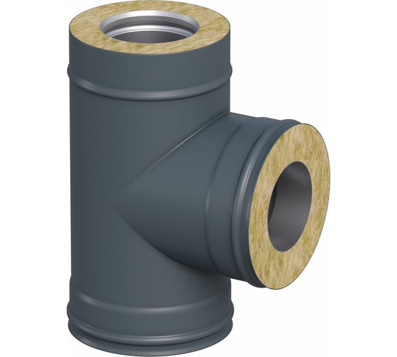 Изображение товара Тройник сэндвича-И Металлик и Ко 90x210x150, Оц 0.50, AISI 430 0.80, конденсат, RAL 7024, п о О0000142573