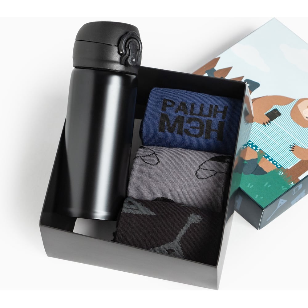 Изображение товара Подарочный набор термос и носки KAFTAN 3 пары Если че, р. 41-44 (27-29 см) 9305639