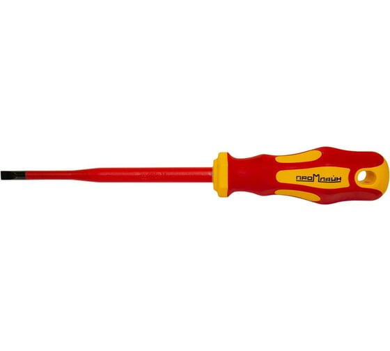 Изображение товара Отвертка диэлектрическая Промлайн с прямым шлицем 1,0x5,5x125мм, до 1000В, Cr-v, slim ПЛ022010555С_z024
