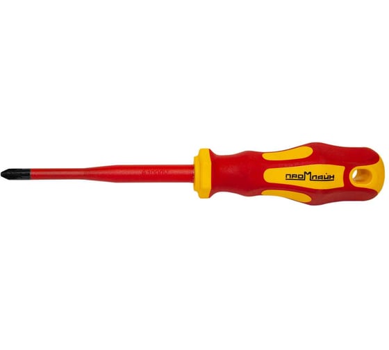 Изображение товара Отвертка диэлектрическая Промлайн с крестообразным шлицем PH2x100мм, до 1000В, CrV, slim ПЛ02202032С_z024