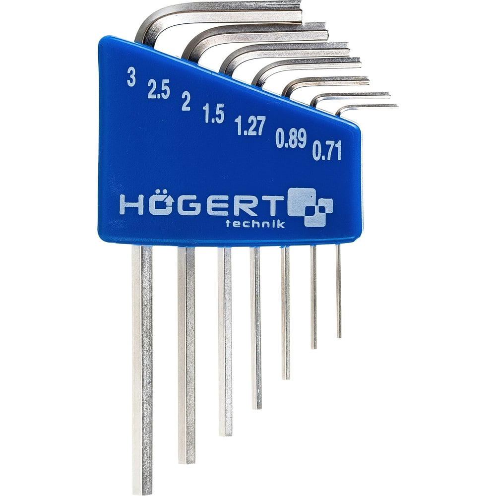 Набор шестигранных Г-образных ключей HOEGERT TECHNIK