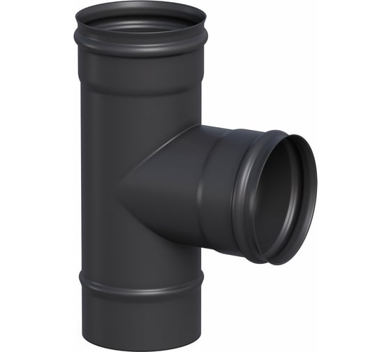 Изображение товара Тройник Металлик и Ко 115, AISI 430 0.80, RAL 9005, терм. о О0000148145