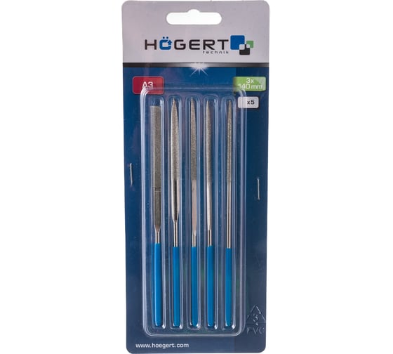 Изображение товара Набор алмазных надфилей HOEGERT TECHNIK 5 шт HT3B808