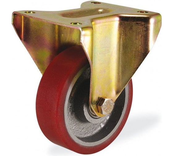 Изображение товара Большегрузная неповоротная колесная опора с площадкой KAMA 200 мм K-4107-DOR-200