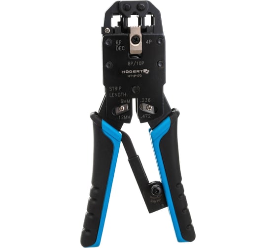 Изображение товара Пресс-клещи для обжима телефонных и компьютерных клемм HOEGERT TECHNIK 4P, 6P, 8P, 10P HT1P170