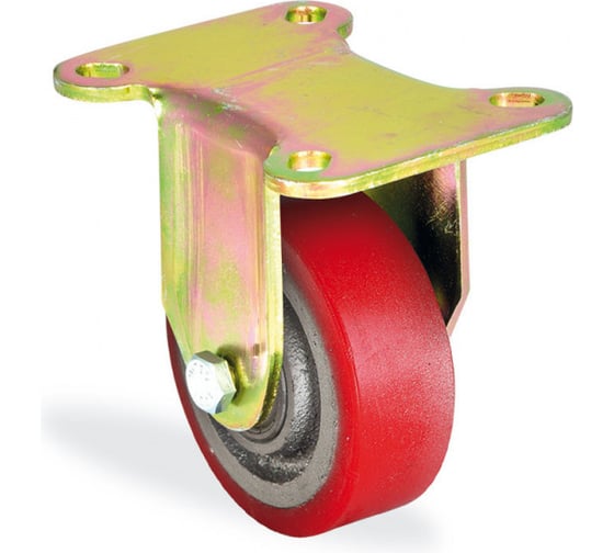 Изображение товара Большегрузная неповоротная колесная опора с площадкой KAMA 55 мм K-4107-DOR-055