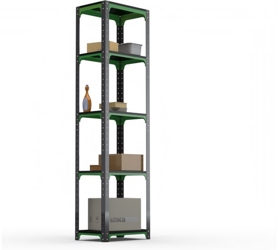 Изображение товара Стеллаж ООО Металекс Metalex Kit Comfort 2200х600х600 5-ть полок, Серо-зеленый 202033