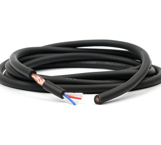 Изображение товара Микрофонный кабель Novacord 2x0.22 мм2, AWG 24, витой экран, диаметр кабелья 6.0 мм, оболочка PVC, 500м MICRO 22 PVC 500