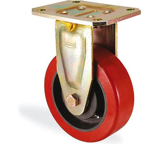 Изображение товара Большегрузная неповоротная колесная опора с площадкой KAMA 200 мм K-4107-KUR-200