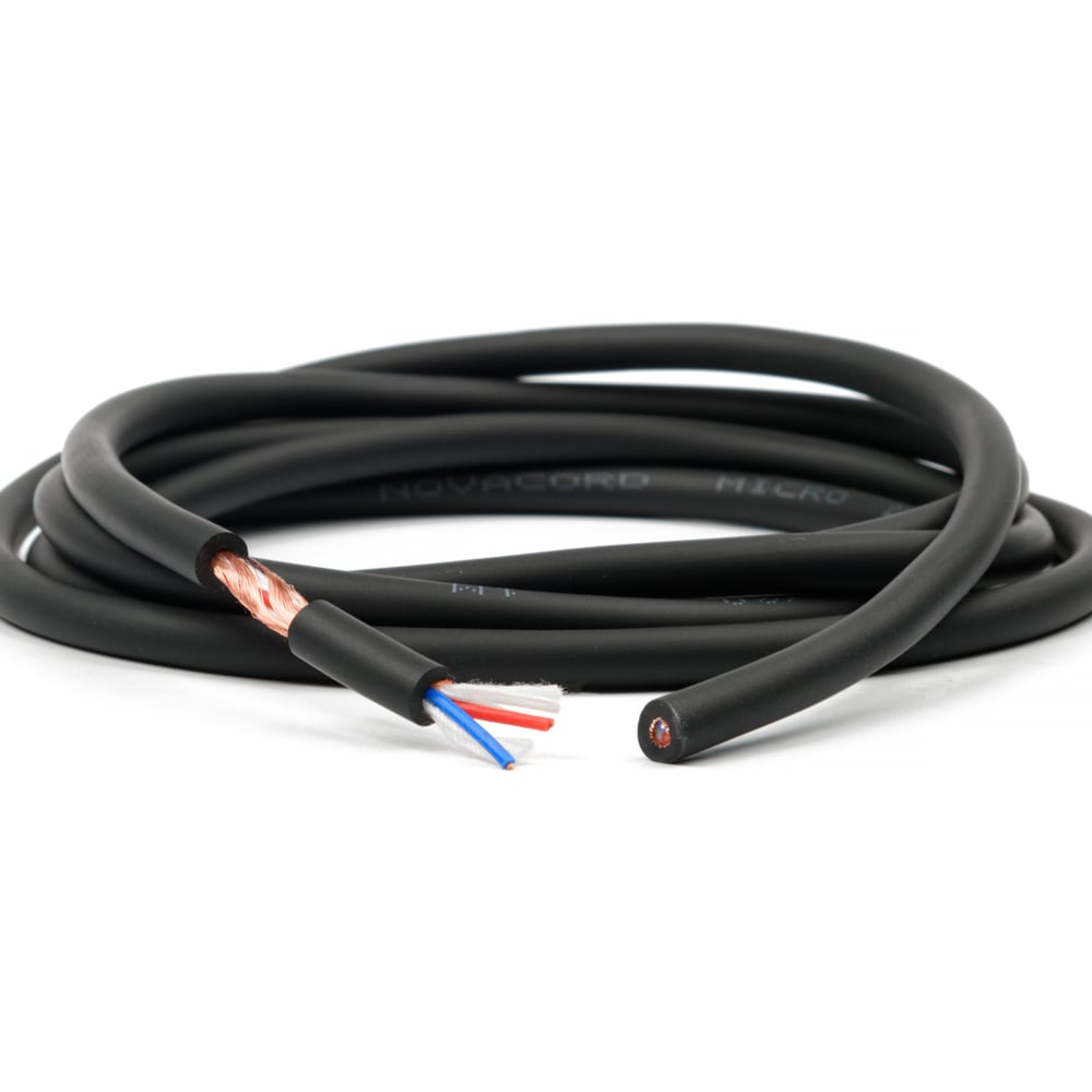 Изображение товара Микрофонный кабель Novacord 2x0.22 мм2, AWG 24, витой экран, диаметр кабелья 6.0 мм, оболочка PVC, 150м MICRO 22 PVC 150