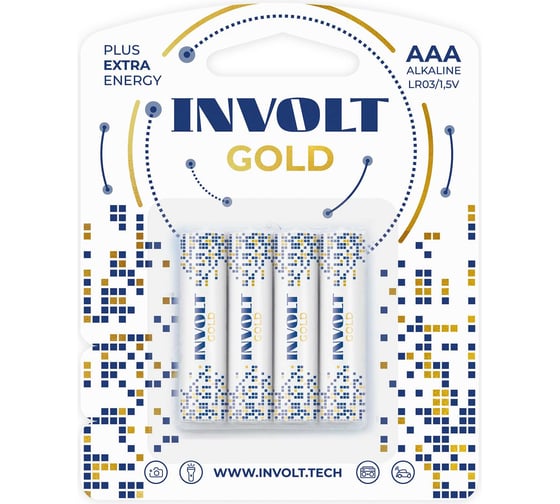 Изображение товара Батарейки INVOLT GOLD AAA (LR03) 4B 930020