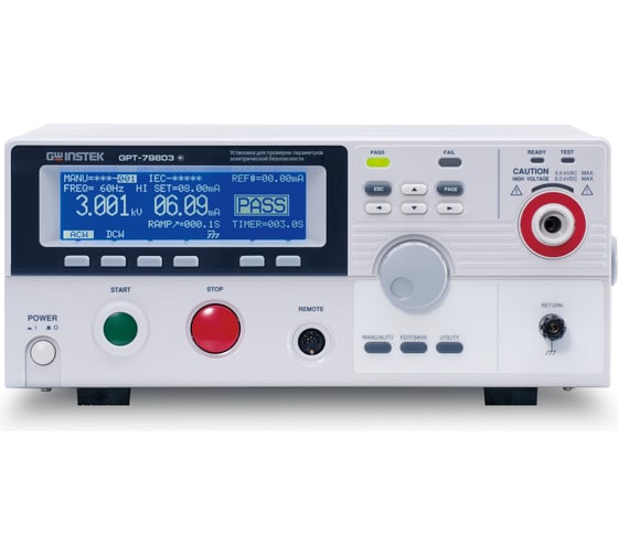 Изображение товара Установка для проверки параметров электрической безопасности GW Instek GPT-79803