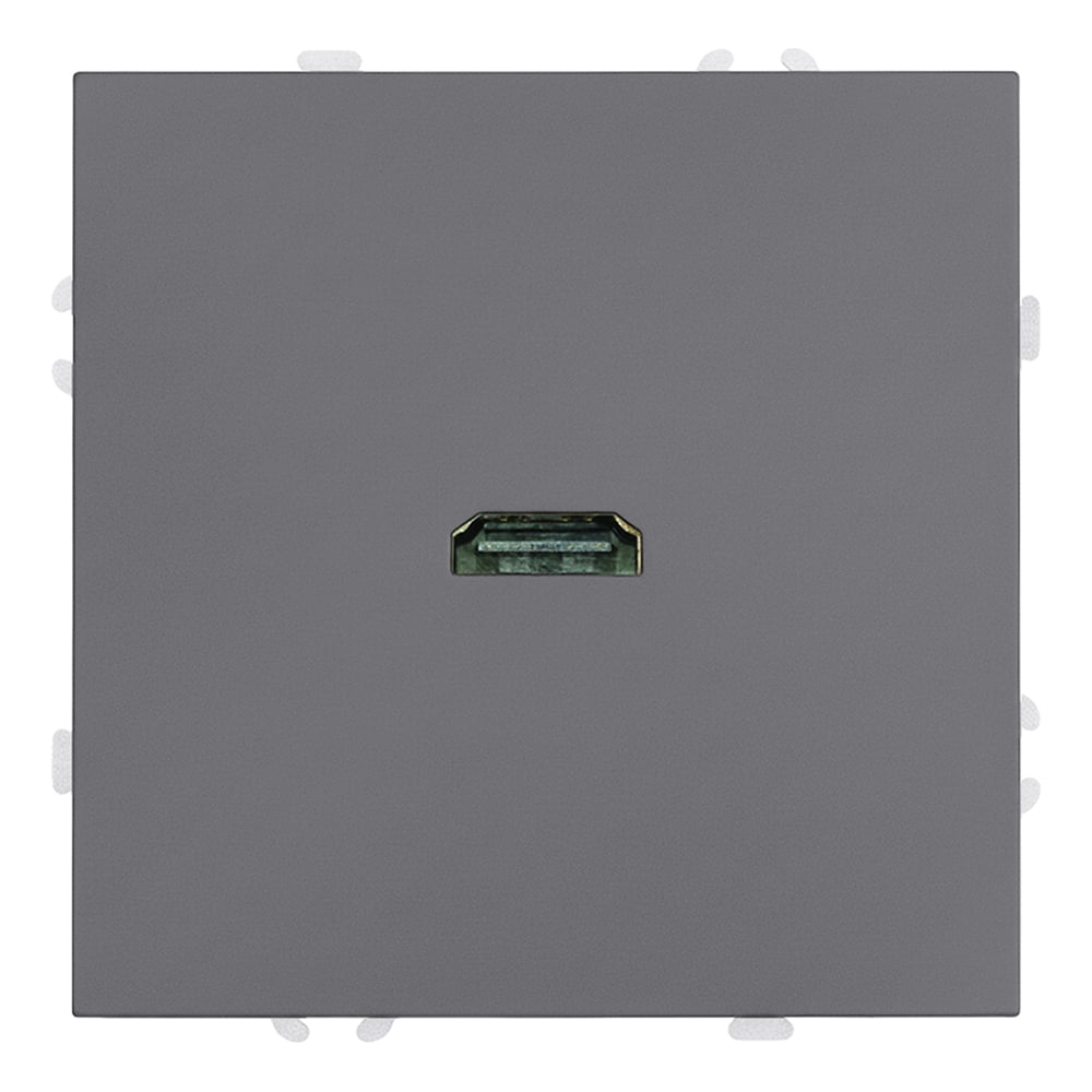 Изображение товара Розетка HDMI STEKKER 2.0 Type A (механизм),серия Эмили, RST00-5118-10, платиново-серый, soft touch 50170
