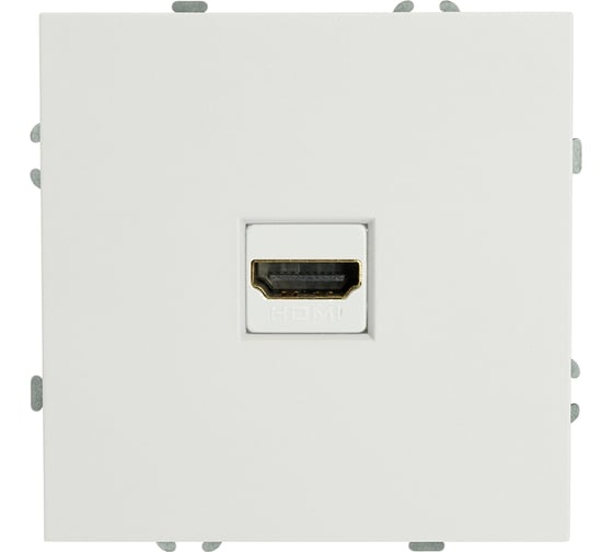 Изображение товара Розетка HDMI STEKKER 2.0 Type A (механизм),серия Эмили, RST00-5118-01, белый фарфор 50163