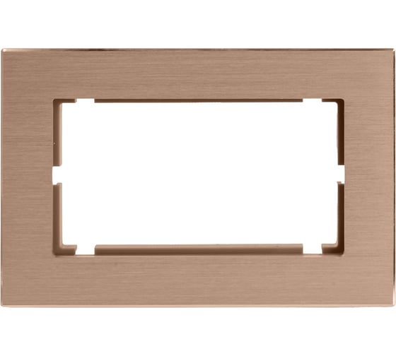 Изображение товара Рамка STEKKER 2-местная (без перемычки), металл, серия Катрин, MFR00-7012-02 50030