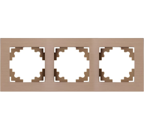 Изображение товара Рамка STEKKER 3-местная, металл, серия Катрин, MFR00-7003-02, шампань 50018