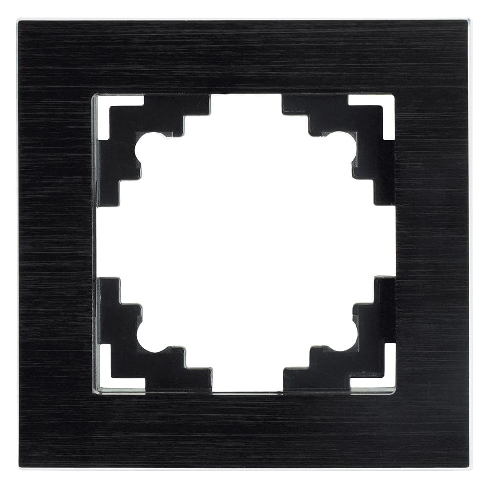 Изображение товара Рамка STEKKER 1-местная металлическая черная серия Катрин