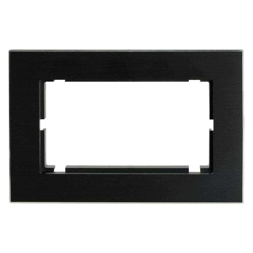 Изображение товара Рамка STEKKER 2-местная металлическая серия Катрин, черная