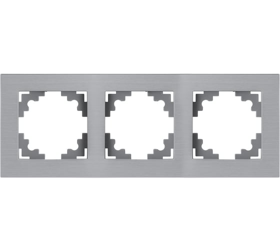 Изображение товара Рамка STEKKER 3-местная, металл, серия Катрин, MFR00-7003-03, серебро 50019