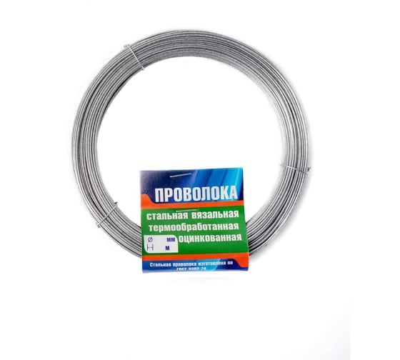 Изображение товара Атолл Проволока стальная оцинкованная вязальная 1,6 мм х 20 м 111-213